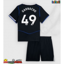 Camisa de Futebol Chelsea Alejandro Garnacho #49 Equipamento Alternativo Infantil 2025-26 Manga Curta (+ Calças curtas)